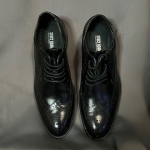 Stacy Adams Waltham Mens Leather Cap Toe Lace Oxford Dress Shoes